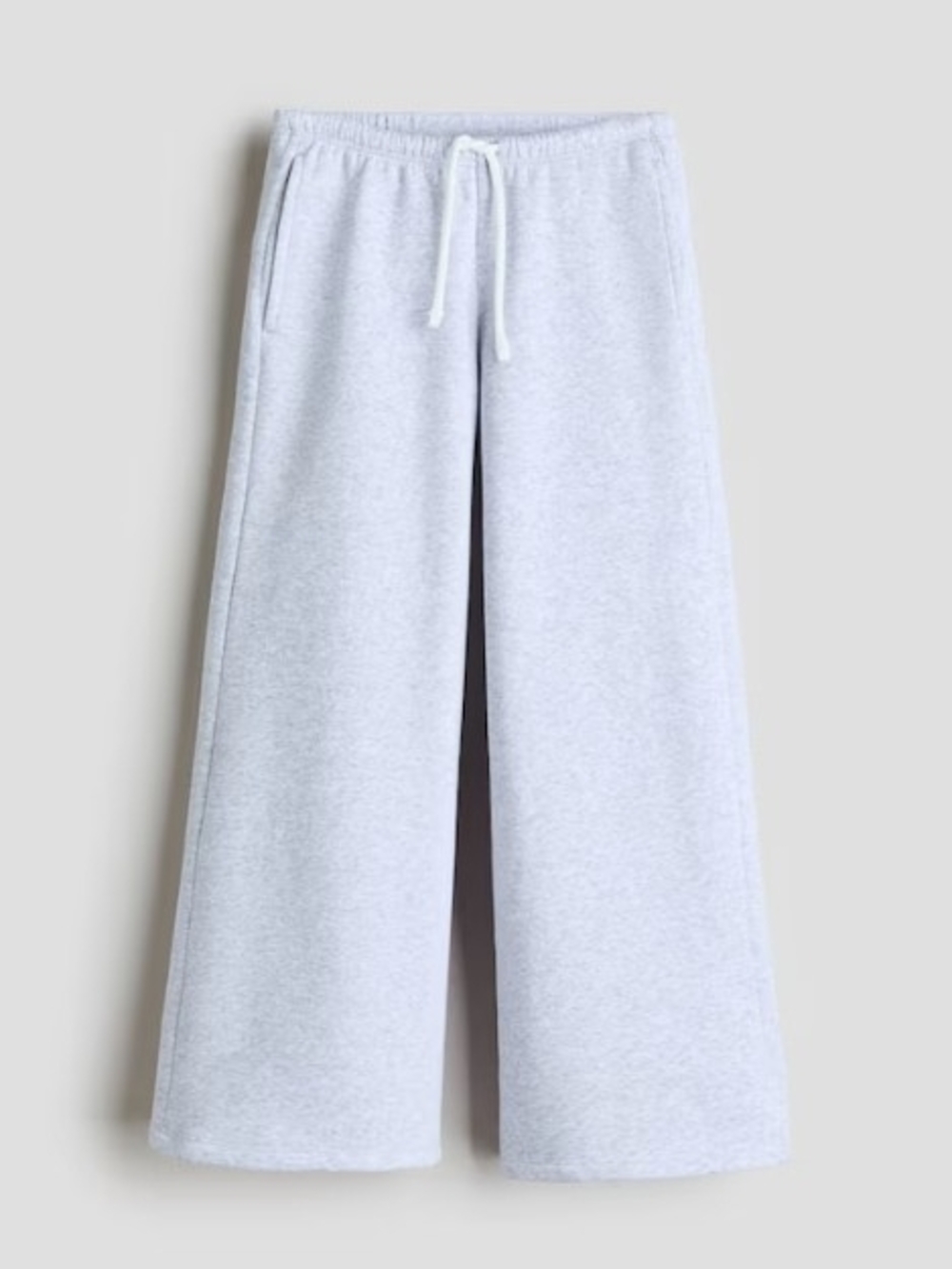 H&M Girls Brushed-Inside Joggers - Light Gray Size 10-11Y